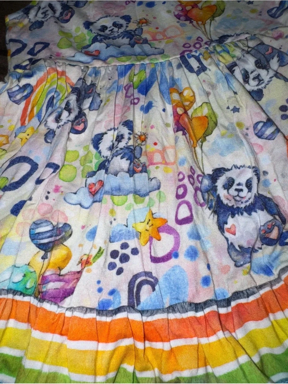 Ollee & Belle Panda Rainbow Bamboo Twirl 3T 🐼🌈